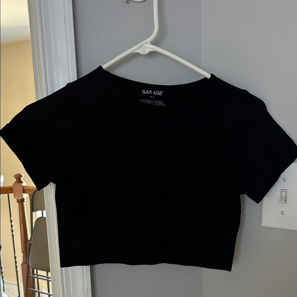 Garage Classic Black Crop Top